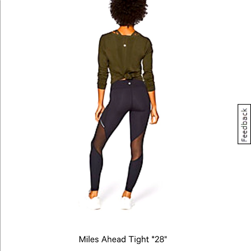 Size 8 Lululemon “Miles Ahead” Leggings